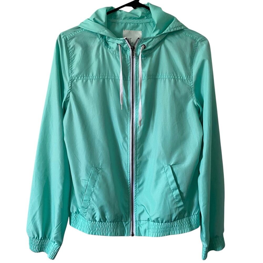 ZINE Teal Activewear Jacket Lightweight Front Zip Size Medium RUNS LIKE A SMALL
